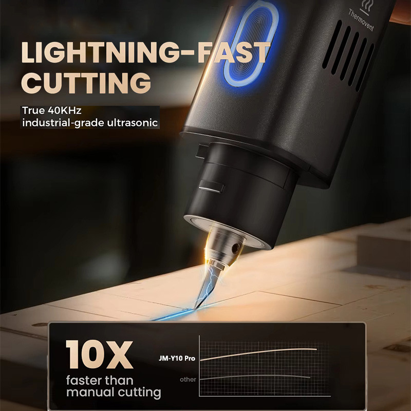 Jakemy JM-Y10 PRO มีดตัดอัลตราโซนิกป้องกันความร้อนมาก DIY ไฟฟ้าตัดแกะสลักเครื่องมือบดเหมาะสําหรับบอร