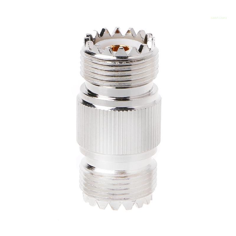 San* UHF PL-259 SO-239 หญิง UHF แจ็คหญิง RF อะแดปเตอร์ขั้วต่อตรงนิกเกิล