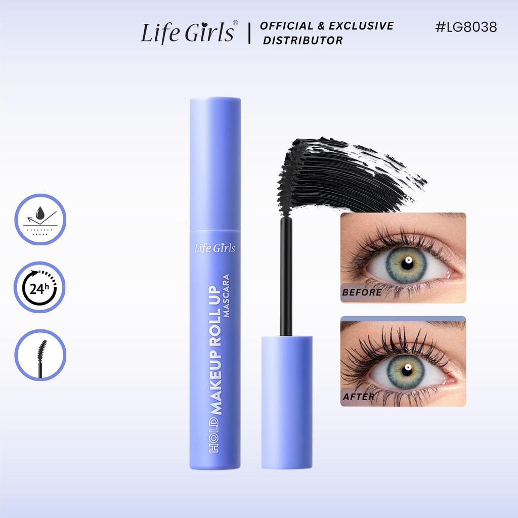 Hold Makeup Roll Up Mascara มาสคาร่าสูตรล็อกขนตาและช่วยให้ขนตางอนเด้ง  ปัดง่าย ติดแน่นทนนาน เหมาะสมกับ คุณภาพดี