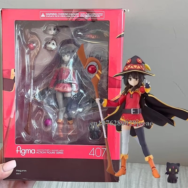 Figma 407 รูป KonoSuba Gods Blessing บนนี้ Wonderful World อะนิเมะรูป Megumin ตัวเลขน่ารักรูปปั้นสะส