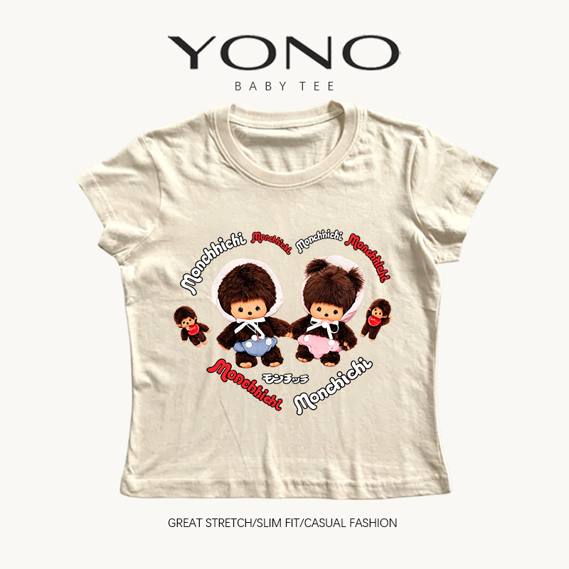 (พร้อมส่ง24ชม.) เสื้อ baby tee ลายน้องตุ๊กตาวินเทจ y2k เสื้อยืดผู้หญิงทรงเข้ารูป ผ้ายืดนุ่ม สไตล์เกาหลีคิ้วท์ๆ