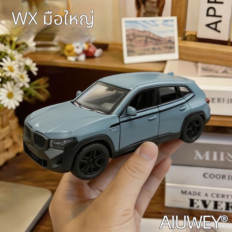 รถโมเดล BMW XM Alloy SUV - ระบบดึงกลับ, มีเสียงและแสง, ของสะสมที่มีพื้นผิวสัมผัส