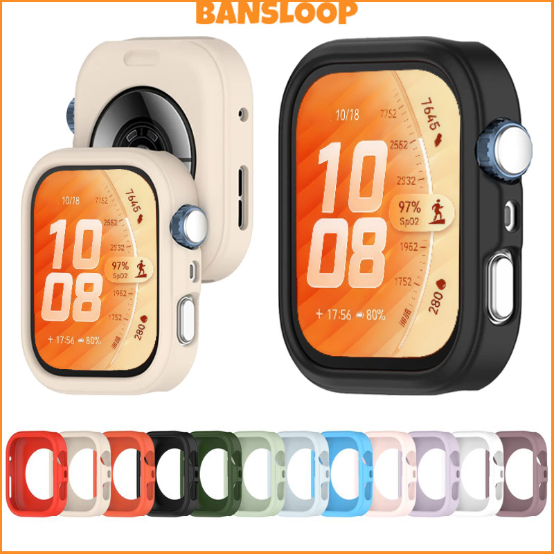 กรณียางอ่อนกีฬา for Huawei Watch Fit 5 4/5 4 Pro/3 ซิลิโคนป้องกันหน้าจอฝาคลุมกันชนอุปกรณ์เสริม for Huawei Fit 3