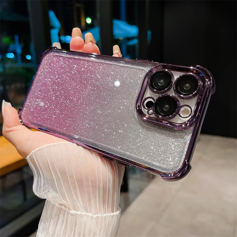 เคสOppo A3X 4G A98 5G A97 5G A78 5G A53 A33 A76 A96 ซิลิโคนนุ่มเงาและเคสโทรศัพท์ป้องกันการตก