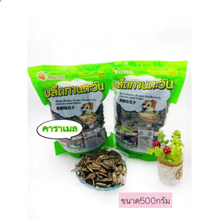 เมล็ดทานตะวัน 500 กรัม ตรา fruitasy กลิ่นหอม หวาน มีเนื้อพุทรา หอมกลิ่นคาราเมล กลิ่นวอลนัท