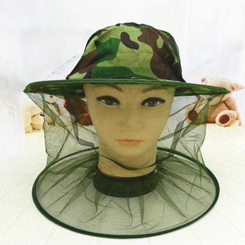 Nusaneka Outdoor Jungle Hat Anti-Mosquito Net Boonie Hat Camouflage - TP33