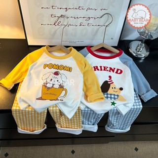 ชุดลำลองเด็ก เสื้อแขนยาว+กางเกงขายาว ชุดแฟชั่นเด็ก Size80-12…