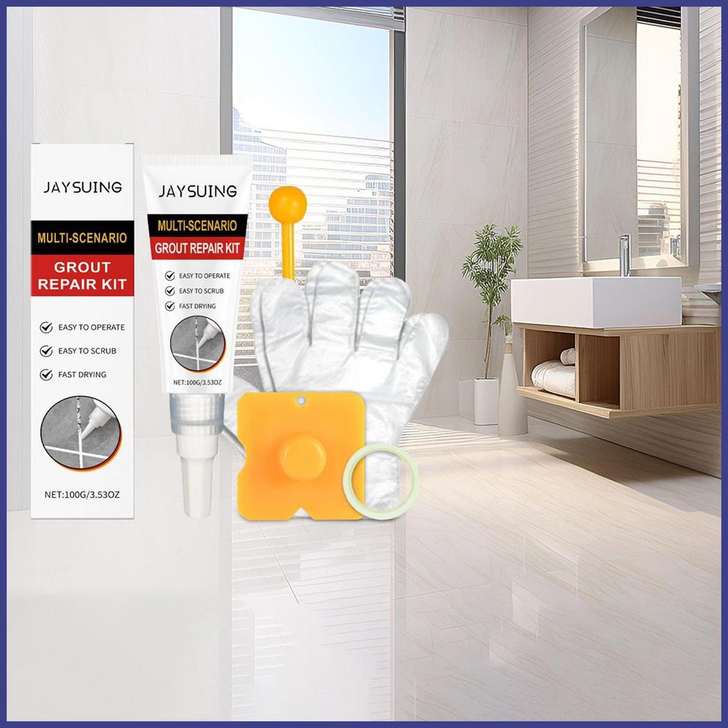 Shower Grout Crack Repair Shower Repair Kit มัลติฟังก์ชั่น Crack Sealing Agent สําหรับเรซิ่นเซรามิค 
