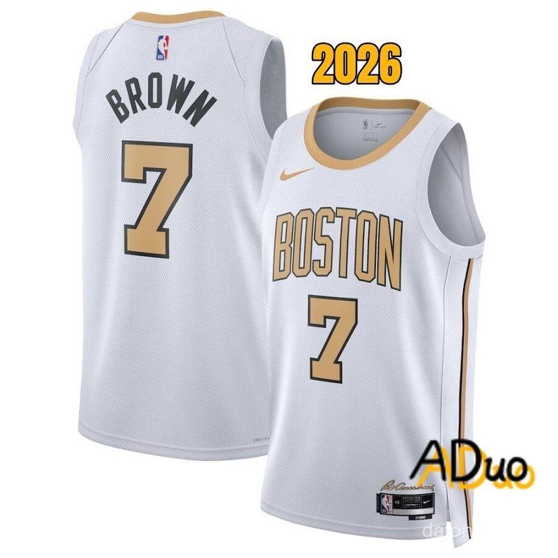 เสื้อบาสเก็ตบอล Jaylen Brown Boston Celtics แบบ White City Edition