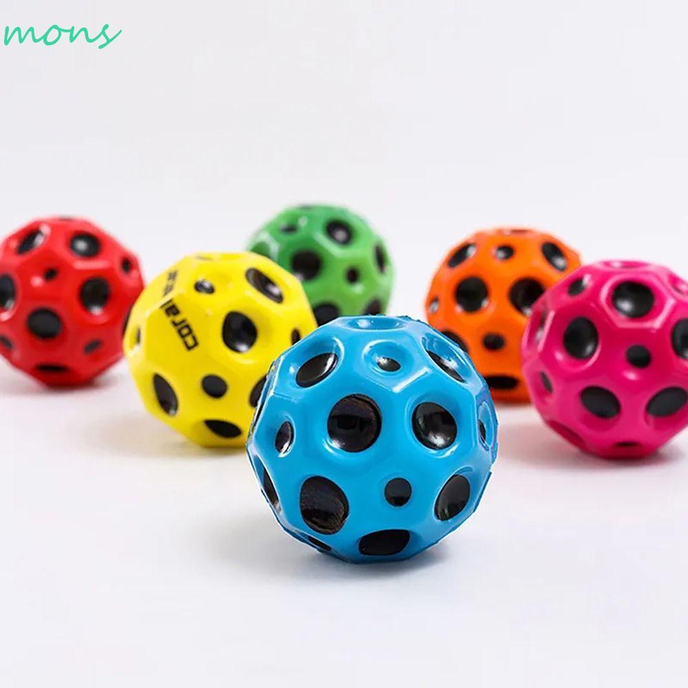 MONS Bouncing Ball, Moon Shape Ergonomic Toy Ball, Soft Anti-fall High Resilience Kids Squeeze Toy Outdoor