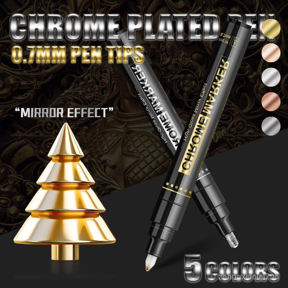Mirror Marker Pen Gold Plated Touch-Up Marker Pen Chrome Strip Color Touch-Up Marker Pen Model Color