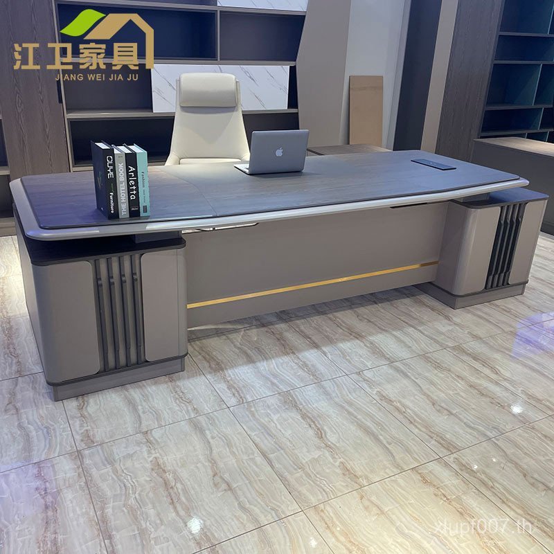 หรูหราโต๊ะเก้าอี้เดี่ยวขนาดใหญ่ Workbench High-End สํานักงานเฟอร์นิเจอร์โต๊ะโมเดิร์น President Simpl