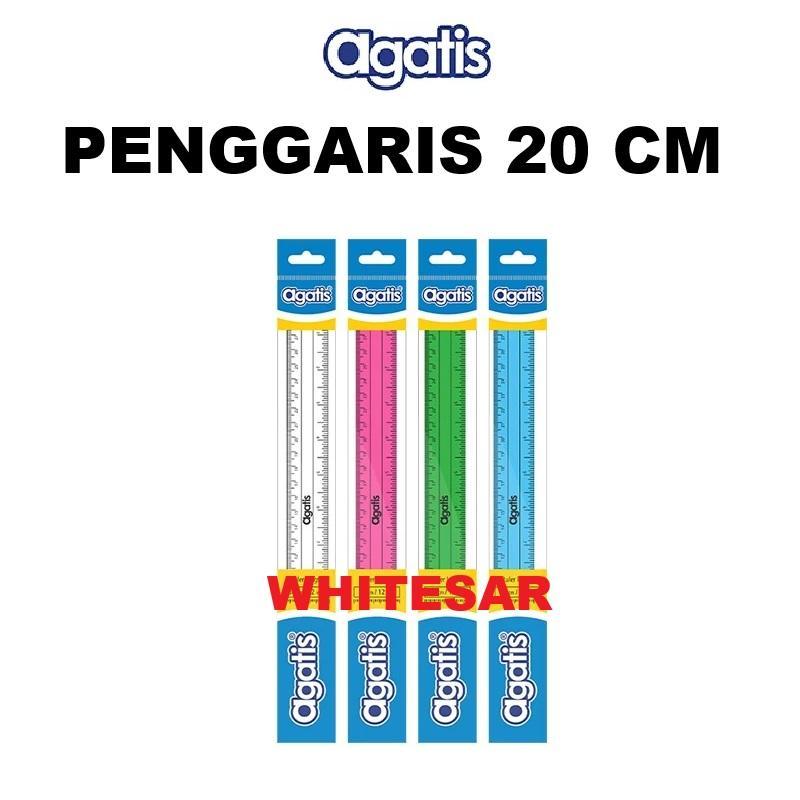 ไม้บรรทัดพลาสติก agis 20 ซม. / ไม้บรรทัดแก้วไมก้า โปร่งใส