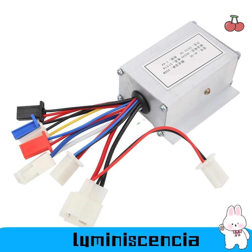 LUMINESCIA มอเตอร์แปรง Controller, 24V 250W อลูมิเนียมอัลลอยด์ E-scooter Brushed Controller, ทนทานเง