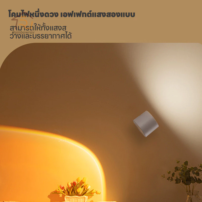 ⚡รุ่นใหม่2026 โคมไฟหัวเตียงแม่เหล็ก ไฟติดผนัง โคมไฟตั้งโต๊ะ ไร้สาย การหมุน360° พร้อมรีโมทคอนโทรล ตกแต่งห้อง thumbnail 4