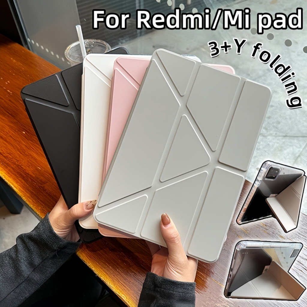เคสแท็บเล็ตแบบพับได้รูปตัว Y สำหรับXiaomi MiPad 6/6 Pro Xiaomi Pad7/7 Pro Redmi SE 11นิ้ว Redmi PAD2พร้อมช่องสำหรับปากกา