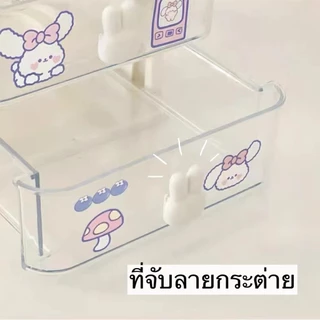 SMILO ลิ้นชักตั้งโต๊ะ ลิ้นชักเก็บของ ของจัดโต๊ะน่ารัก อุปกรณ์จัดระเบียบบนโต๊ะ ฟรีสติ๊กเกอร์