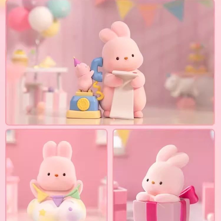 พร้อมสต็อก Playism Touch Rabbit Anniversary Series MOMO Rabbit ของแท้ Mystery Box Figure Girl Gift D