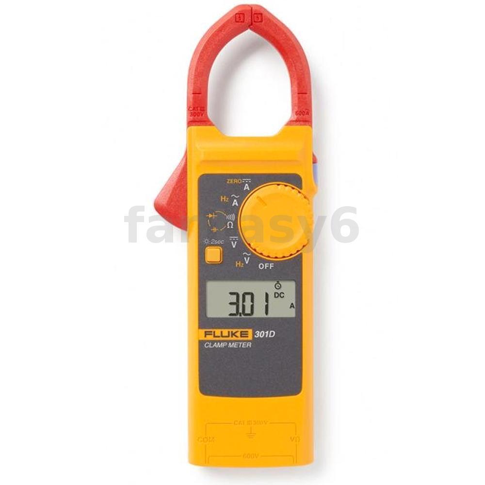 Fluke 301D 600A AC/DC Current Digital Clamp Meter เครื่องทดสอบแรงดันไฟฟ้าพร้อมโอห์ม การวัดความต่อเนื