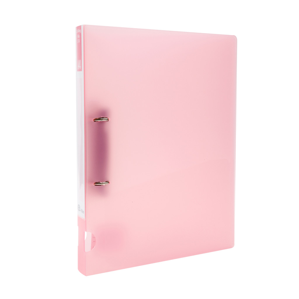แฟ้ม 2 ห่วง A4 สัน 1.5 นิ้ว ชมพู e-file 37A