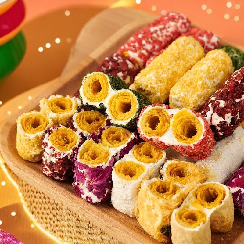 แปรง Soufflé Snowflake Pastry Snacks Pastry Relief Glutton Snacks Influencer Snacks Office Snacks He