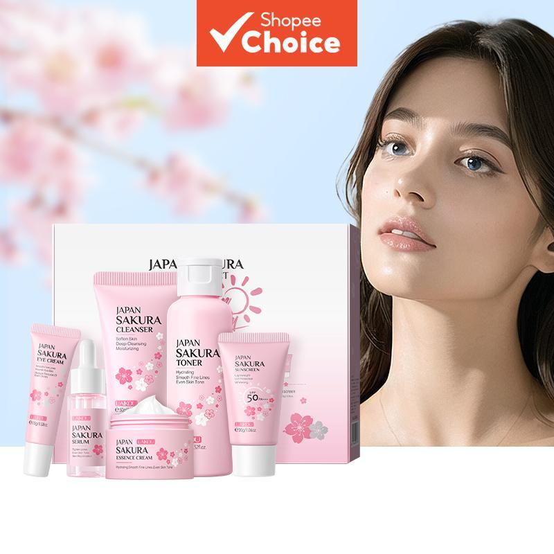 LAIKOU Sakura SPF50 ครีมกันแดด ชุดดูแลผิว 6 ชิ้น พร้อมกล่องของขวัญ