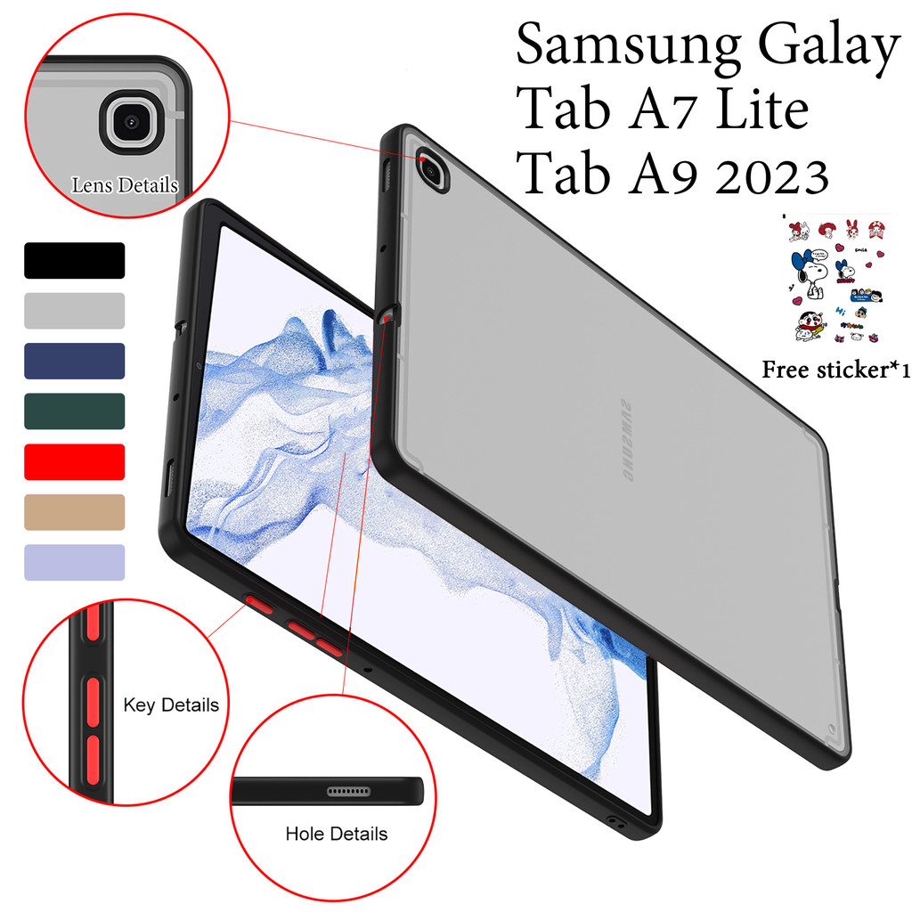 SAMSUNG กรณีสําหรับSamsung Galaxy Tab A7 Lite ปลอกสําหรับGalaxy Tab A9 SM-X115 8.7 นิ้ว กันกระแทกPCปกหลัง