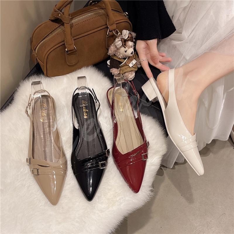 รองเท้าคัชชูรองเท้าใส่ทำงาน รองเท้าใส่ลำลองสายรัดส้นรองเท้าผู้หญิงมาใหมCK61 ราคา ถูกที่สุด ดีลบีเคเค แกลเลอรีภาพที่ 3