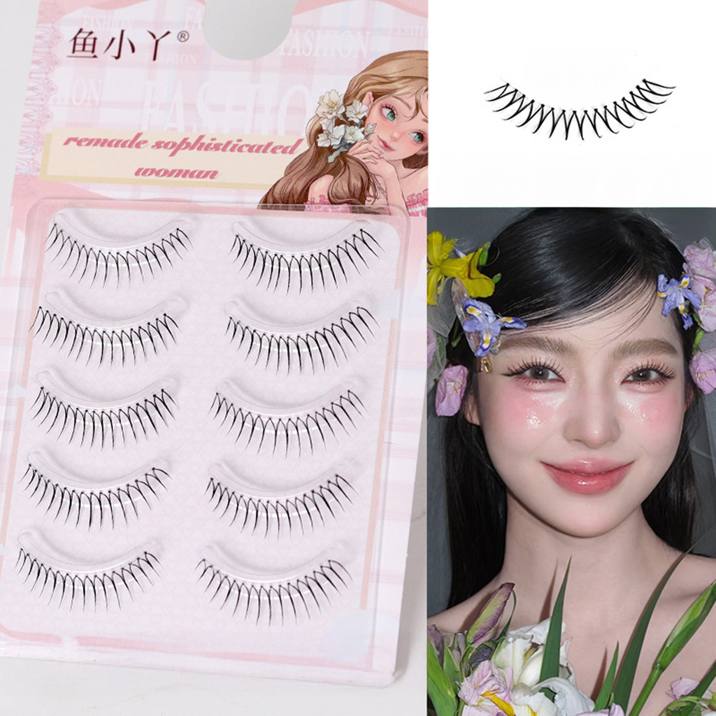 ผู้หญิง DIY อะนิเมะ Full Strip Lashes ธรรมชาติ Spiry Wispy หนา Eye Lash สําหรับ Enlarging Your Eyes ธรรมชาติ