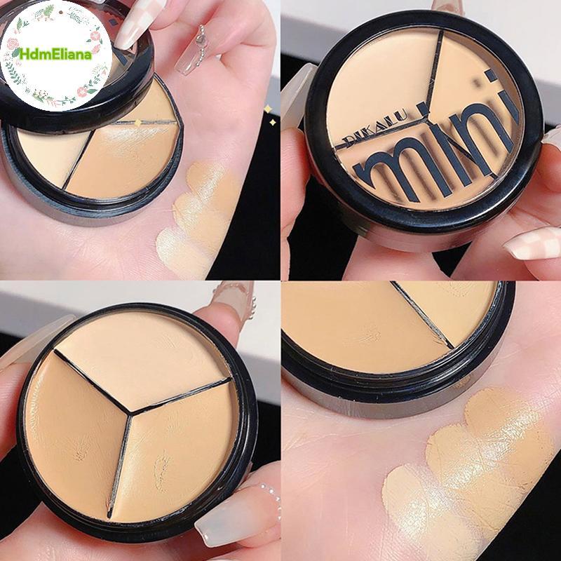 HdmEliana DIKALU 6.5g ธรรมชาติ 3 สีคอนซีลเลอร์ Palette ปกปิดความหมองคล้ําสิวรูขุมขนครีมคอนซีลเลอร์ F