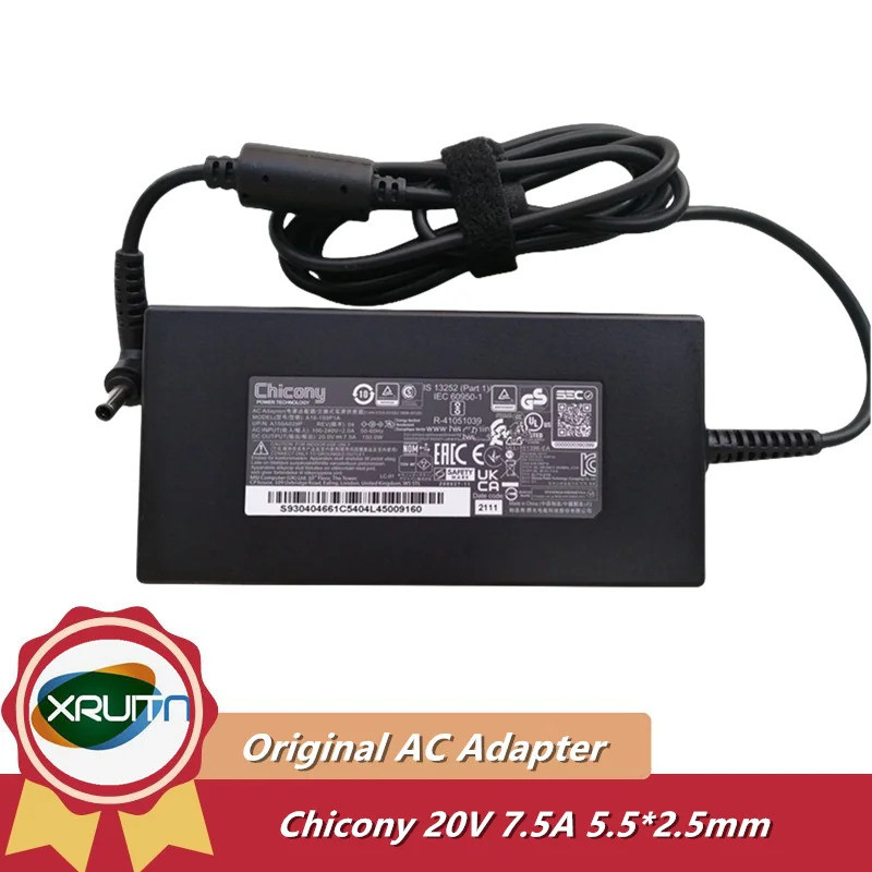 Original Chicony A18-150P1A 20V 7.5A 150W A150A048P AC Power Adapter Charger แล็ปท็อปแหล่งจ่ายไฟของแ