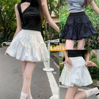 ส่งจากไทยทุกวัน กระโปรงสั้นทรงบอลลูน ดีเทลติดโบว์ให้ดูกิ๊บเก…