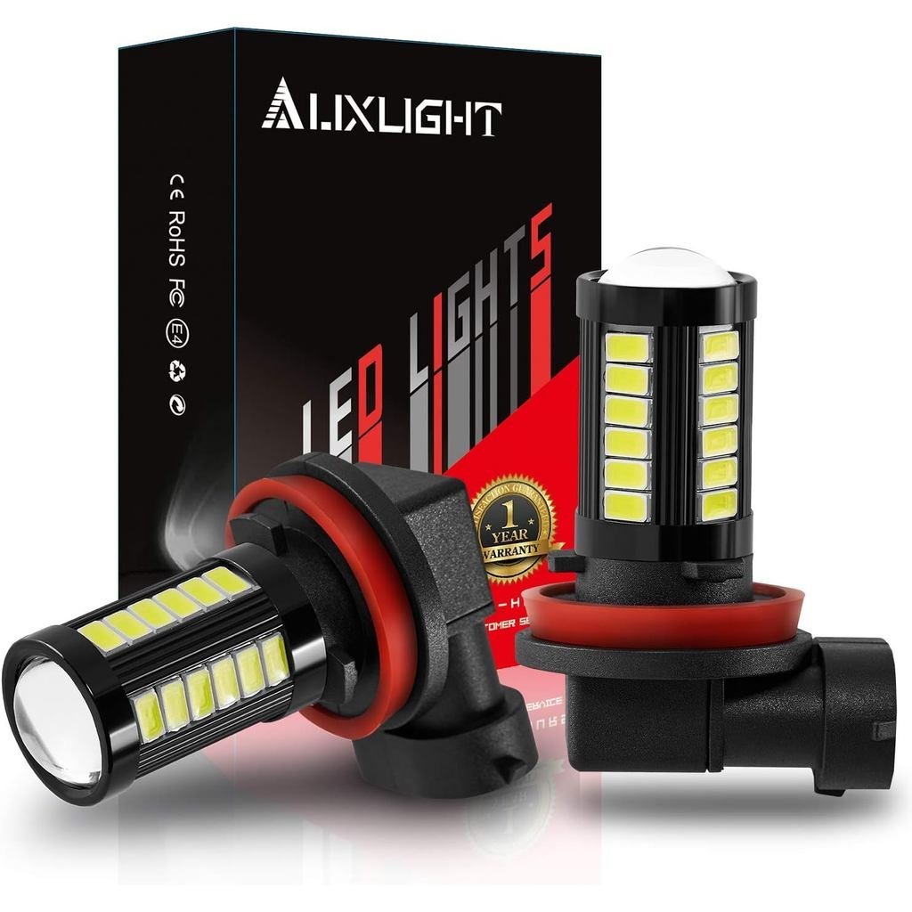AUXLIGHT H11 H8 H11LL H8LL H16 (ญี่ปุ่น) หลอดไฟ LED หมอก 6000K Xenon สีขาว, Super Bright 2800 Lumens