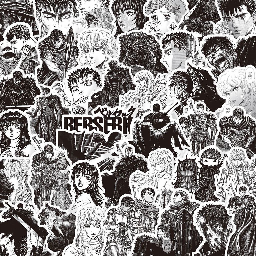 80ชิ้น/เซ็ต ❉ สติ๊กเกอร์ Berserk Series 01 Classical Black & White ❉ สติ๊กเกอร์แฟชั่น DIY Doodle Decals