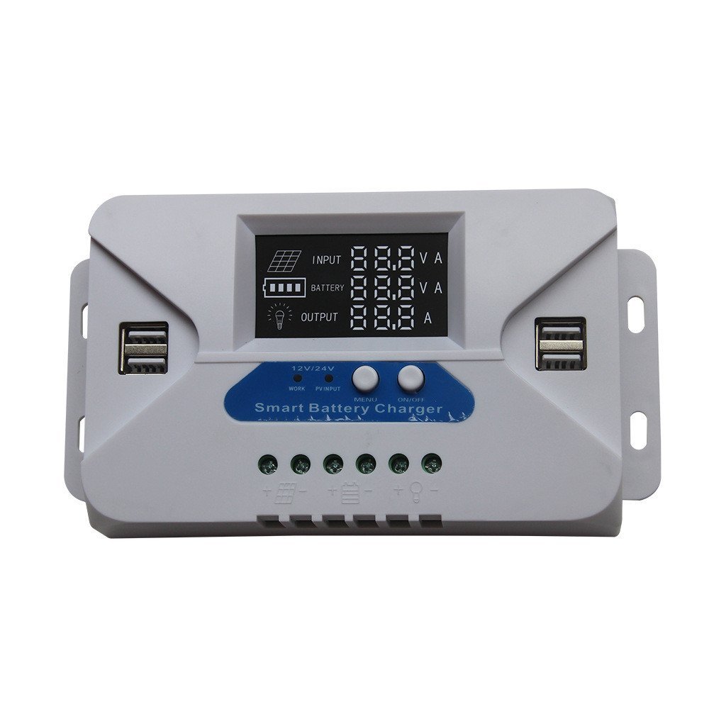 12V Light Control Universal Controller ฟอสเฟต/ตะกั่วกรด 10A-60A Street Light แบตเตอรี่ลิเธียม 24V So