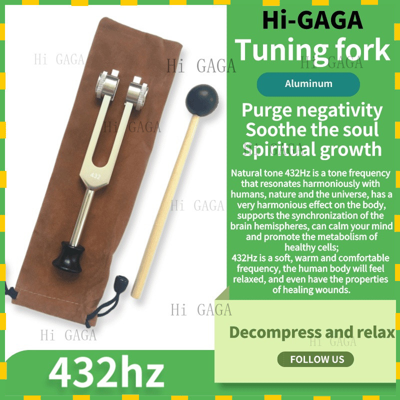 Tuning fork🔔ส้อมจูนเสียง🔔 ส้อมจูนเสียง 432 Plus Power Tuning Fork 432hz Chakra พร้อมล้อ อลูมิเนียมอั