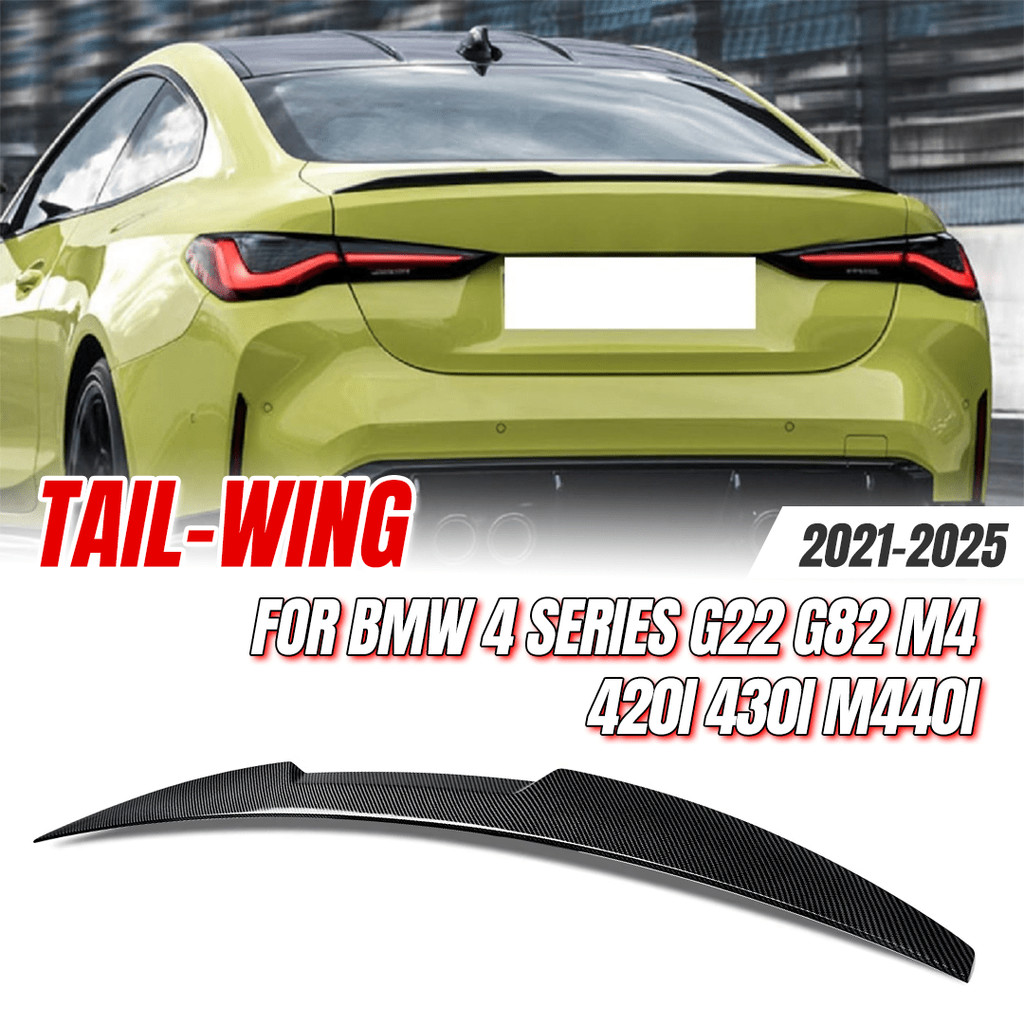 สําหรับ BMW 4 Series G22 G82 M4 420i 430i M440i 2021-2025 PSM/M4/MP Gloss สีดําด้านหลังสูง Kick Duck