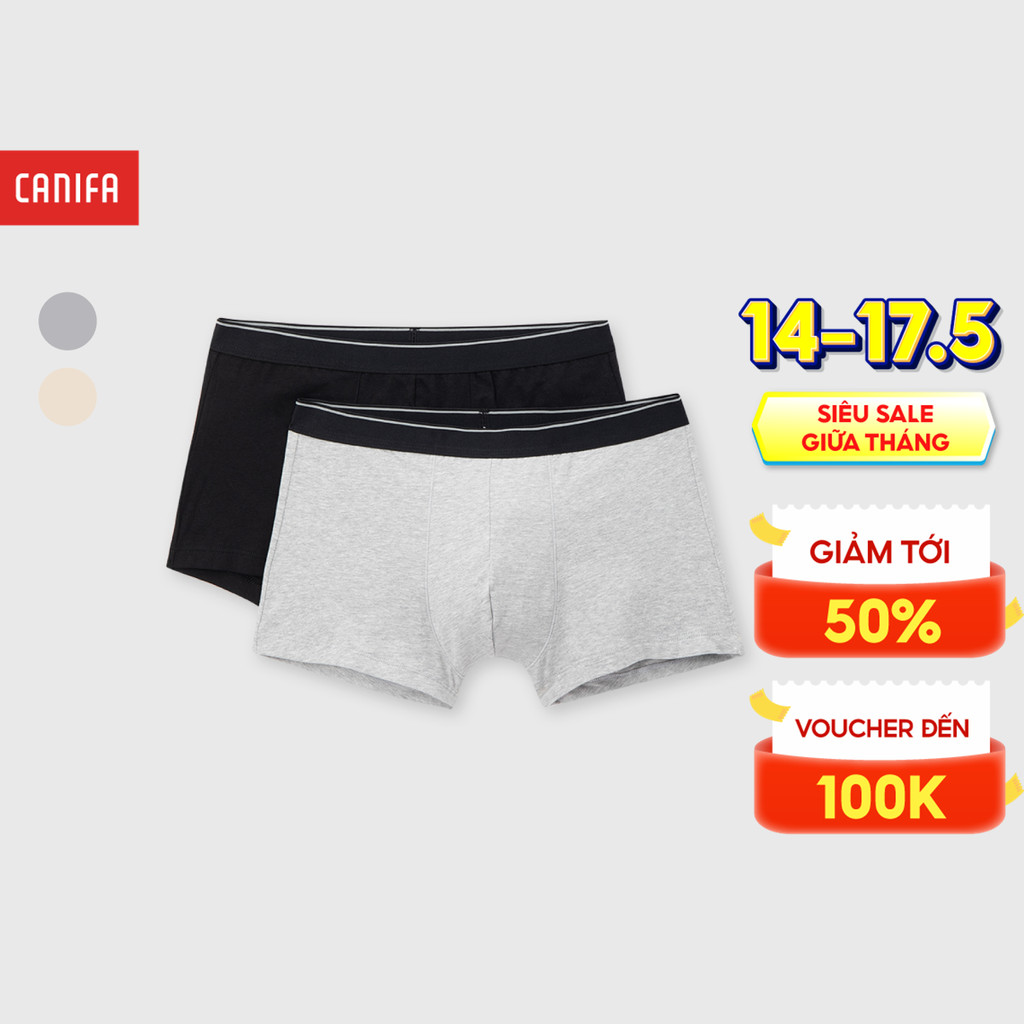 CANIFA กางเกงชั้นในชาย Combo ผิวเรียบ ซึมซับ ระบายอากาศได้ดี 8US25A001 FW25
