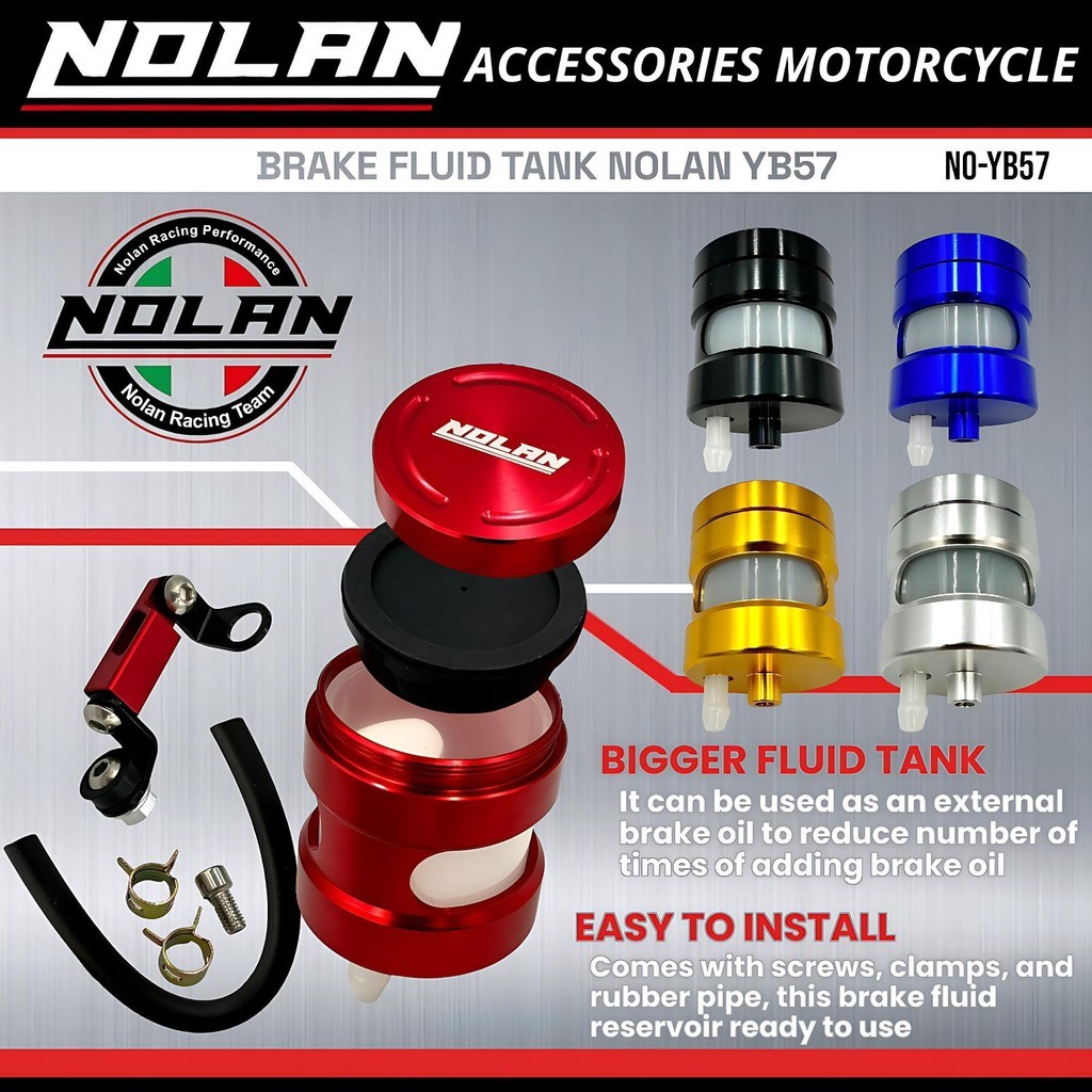 NOLAN YB57 ถังน้ํามันเบรคหลัก ท่อใหญ่ Plus CNC BRACKET