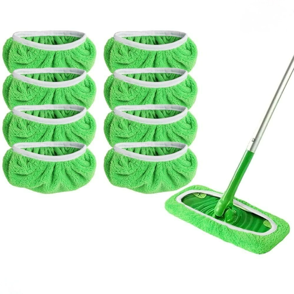 6 ชิ้นผ้าไมโครไฟเบอร์ม็อบ แบบรีusable ไม่ต้องใช้ไฟ สำหรับเปลี่ยนผ้าSwiffer Sweeper นุ่มหนา ดูดซับดี ทำความสะอาดง่าย