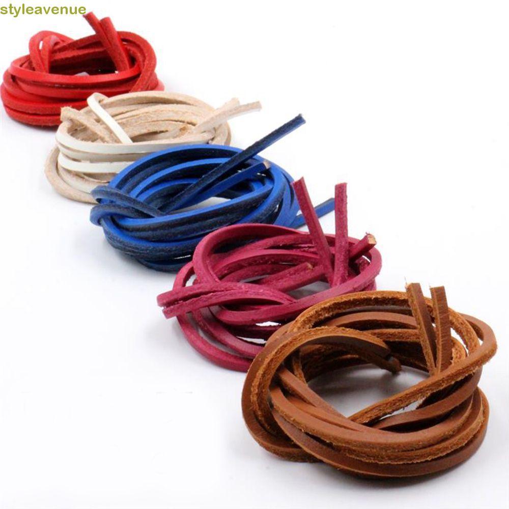 STYLEAVENE เชือกหนังวัว 1 คู่ Laces Shoe Accessories 100CM Shoe Rope