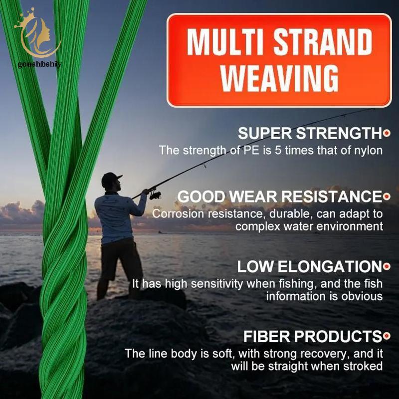 [GOY] สายตกปลา 100M 4 Strands Multifilament ลวดถักที่แข็งแกร่งเป็นพิเศษ 10-25LB Pe ปลาคาร์พสายตกปลา TH