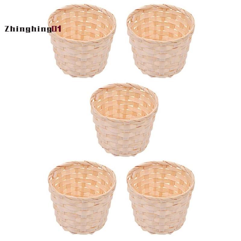 Zhinghing015PCS มินิตะกร้าทอโดยไม่ต้องจับสําหรับงานปาร์ตี้โปรดปรานหัตถกรรมตกแต่งเหมาะสําหรับโอกาสต่า