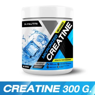 (2กระปุก) X-NUTRI ครีเอทีน Creatine 300กรัม Micronized Creatine Unflavored