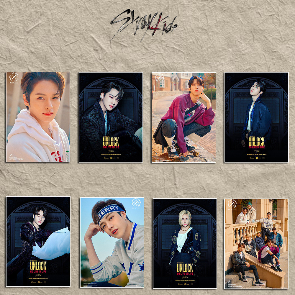 Stray Kids Unlock IN LIFE ผงหมึกหมึกแห้ง STAY Heartbell ปกป้องครอบคลุม5.17ALR