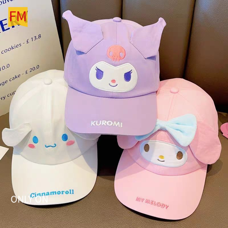 หมวกเบสบอลสำหรับเด็กทั้งชายและหญิง สไตล์เกาหลี Melody Kuromi กันแดด แนวโน้มแฟชั่นฤดูร้อน Casual All-Match