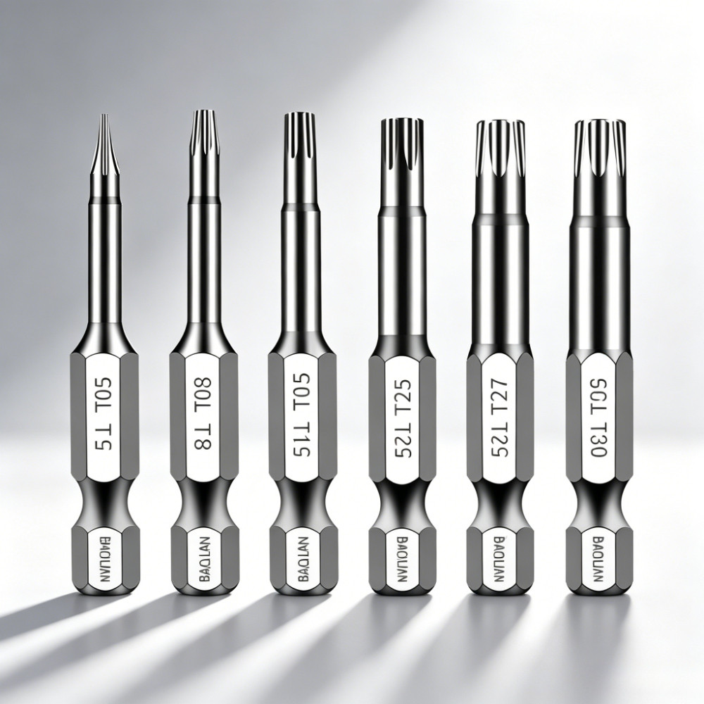 (LJX)S2 ดอกไขควง Torx เกรดอุตสาหกรรม, แรงบิดสูงกันลื่นแม่เหล็ก T10-T40 Hex Shank Star Bits สําหรับสว่านไฟฟ้า