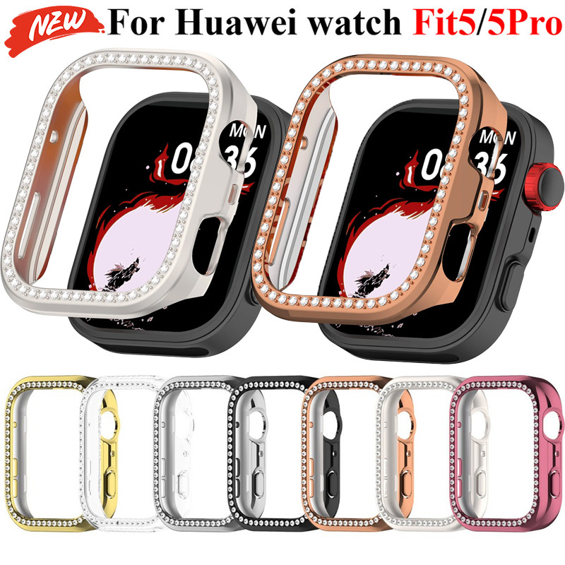 เคสพีซีกลวงแบบแข็งเพชรสําหรับฝาครอบป้องกัน Huawei Watch Fit 5 Pro/Fit 5