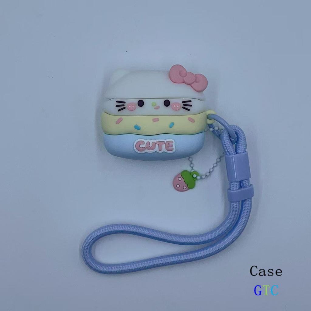 GTC สําหรับ GOOJODOQ J201 J206 J228 J229 หูฟัง & Lanyard Creative ไอศกรีมการออกแบบแมว