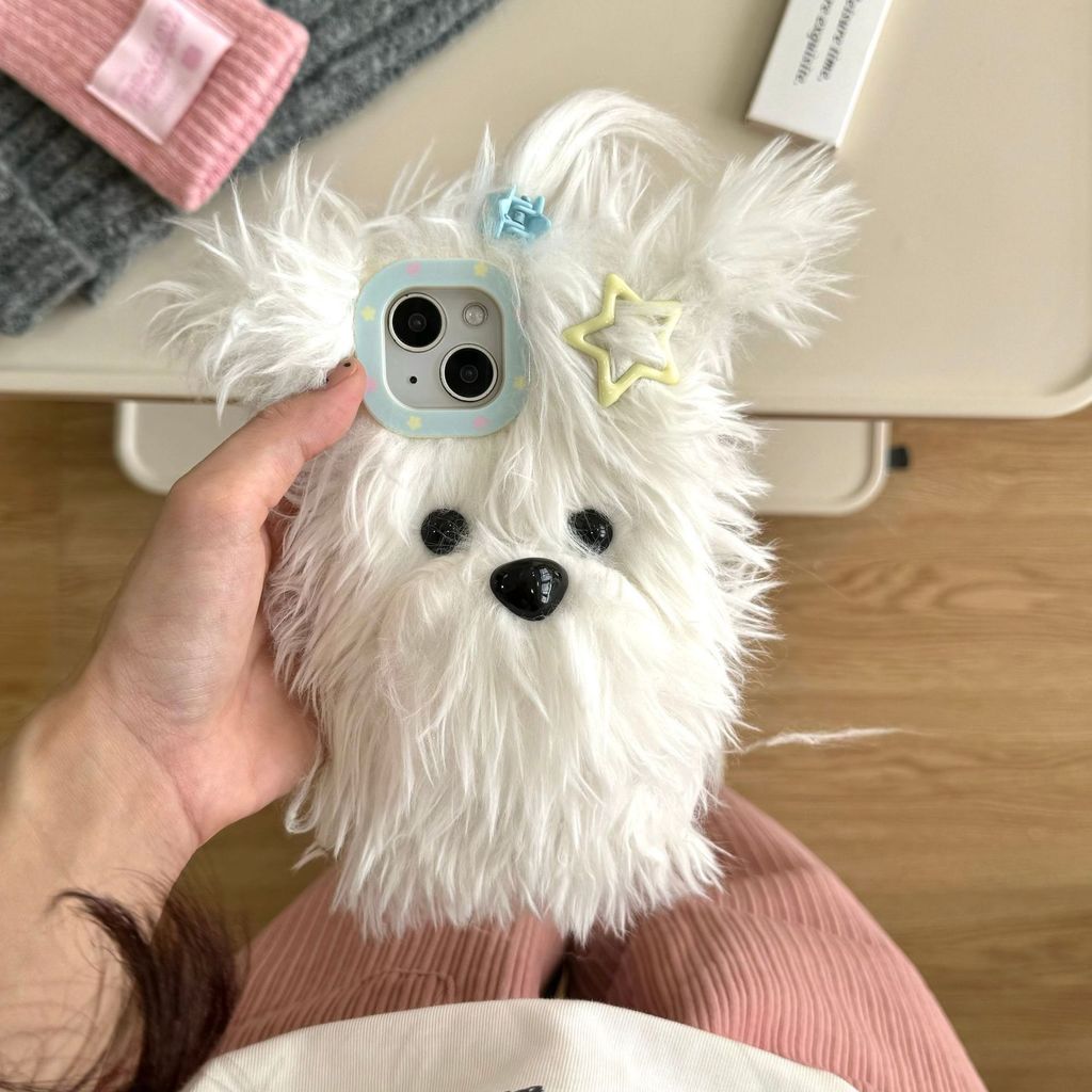 ฤดูใบไม้ร่วงฤดูหนาวตุ๊กตาน่ารัก West Highland Dog iPhone17 Apple 16 เหมาะสําหรับ 13/14pro max เคสโทร